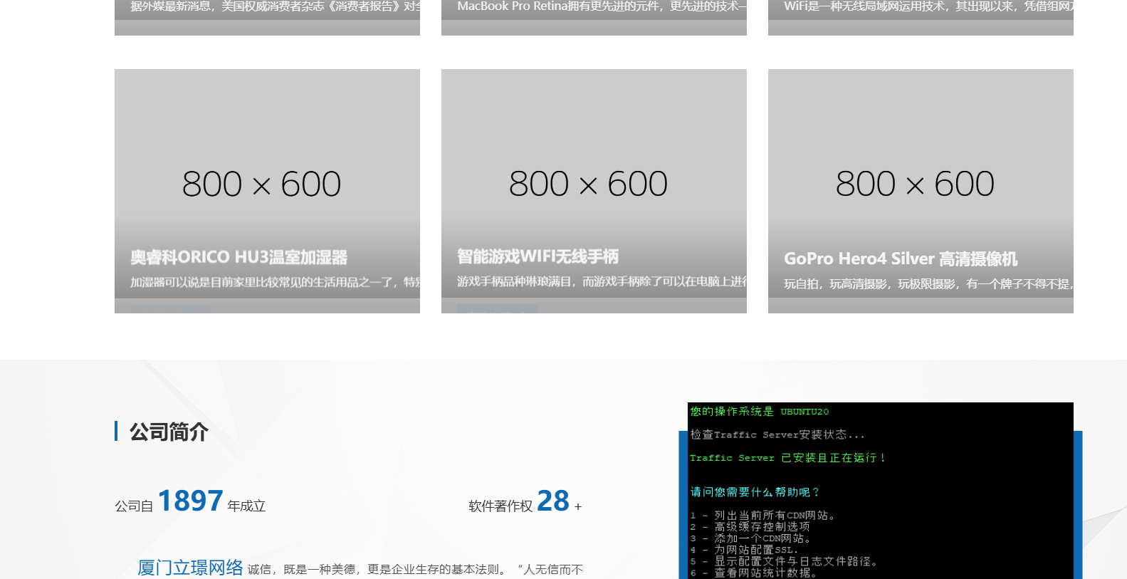 2024大气蓝色企业门户模板fastadmin cms插件模板 收费